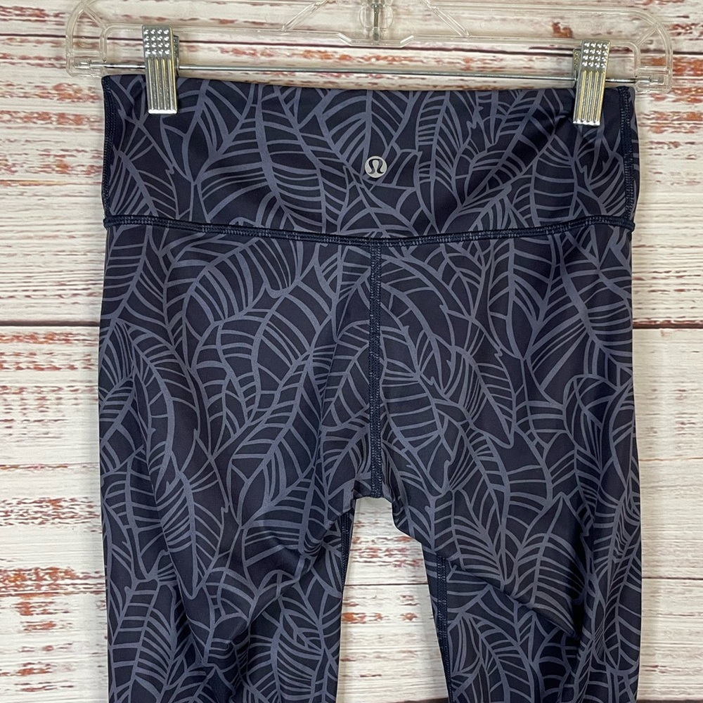 Lululemon Banana Leaf Wunder Under crop Leggings Size 4 Luxtreme - Picture 2 of 6